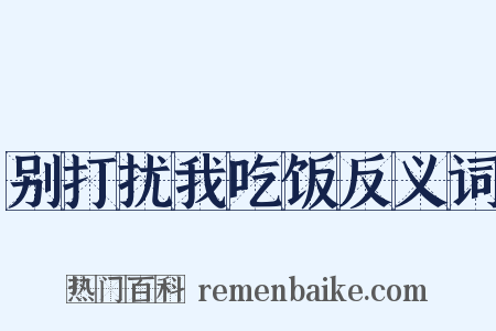 别打扰我吃饭反义词是什么意思的图片